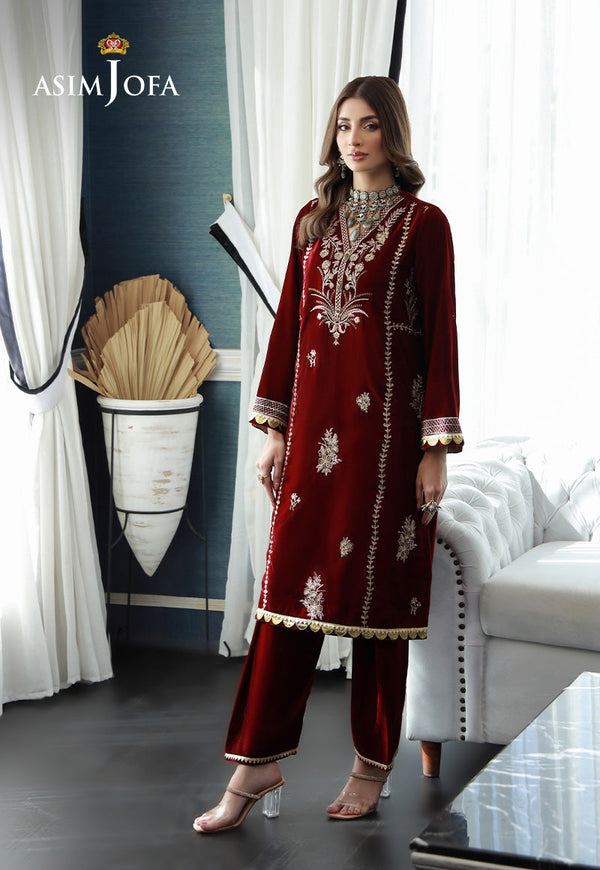 AJVG-02 EMBROIDERED VELVET 2PC