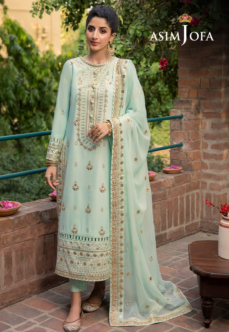 AJSW-11 EMBROIDERED LAWN SILK 3 PCS – Global AJ