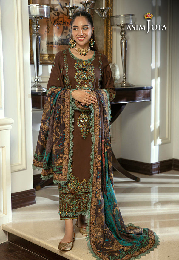 AJAW-01 EMBROIDERED KHADDAR 3 PCS