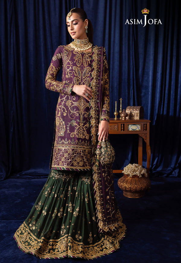 AJBK-07 EMBROIDERED RAW SILK