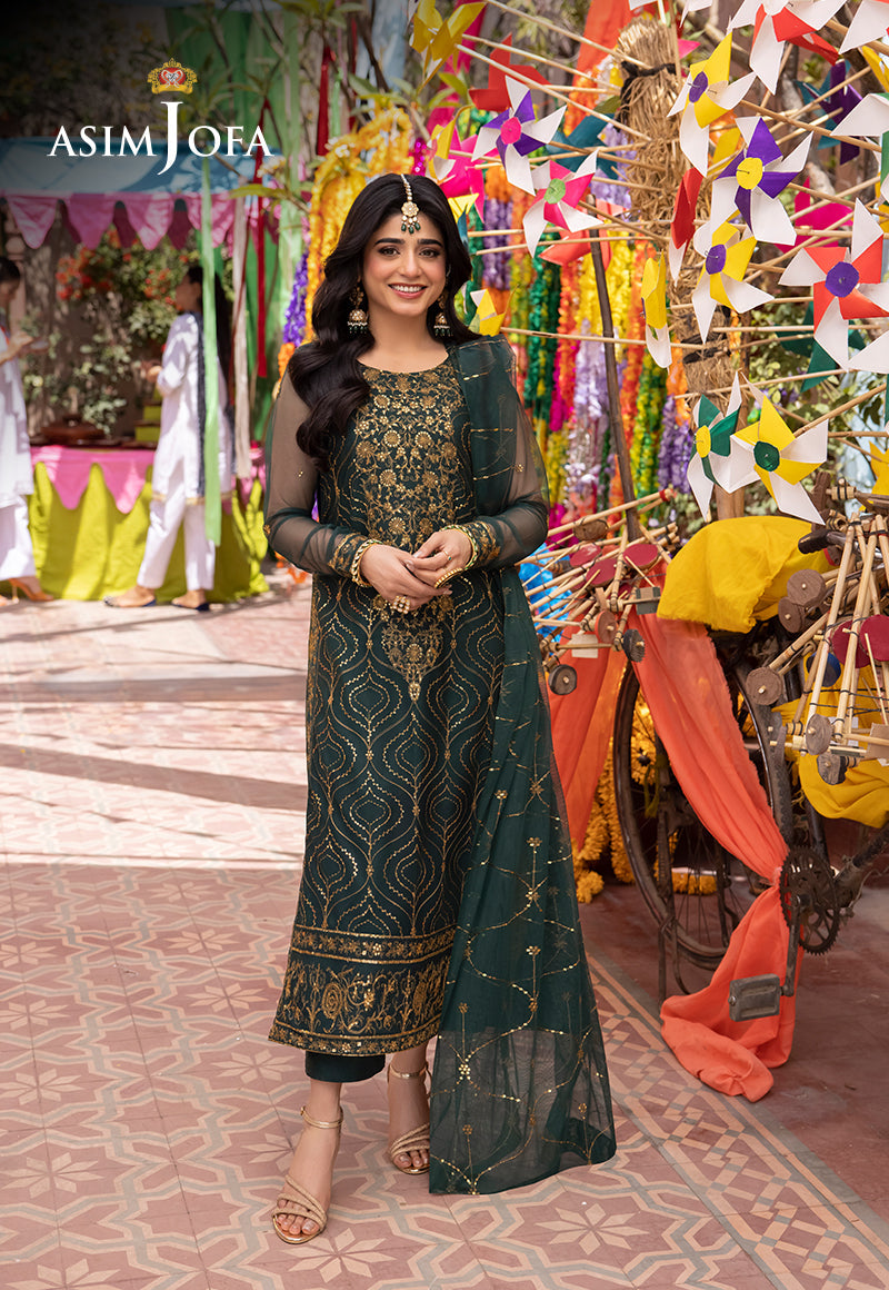 AJEMB-16 EMBROIDERED NET STITCHED 3 PCS – Global AJ