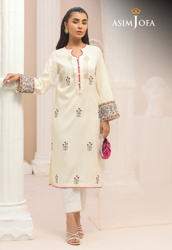 AJWS-01 (1-PC) EMBROIDERED SELF JACQUARD 1 PC