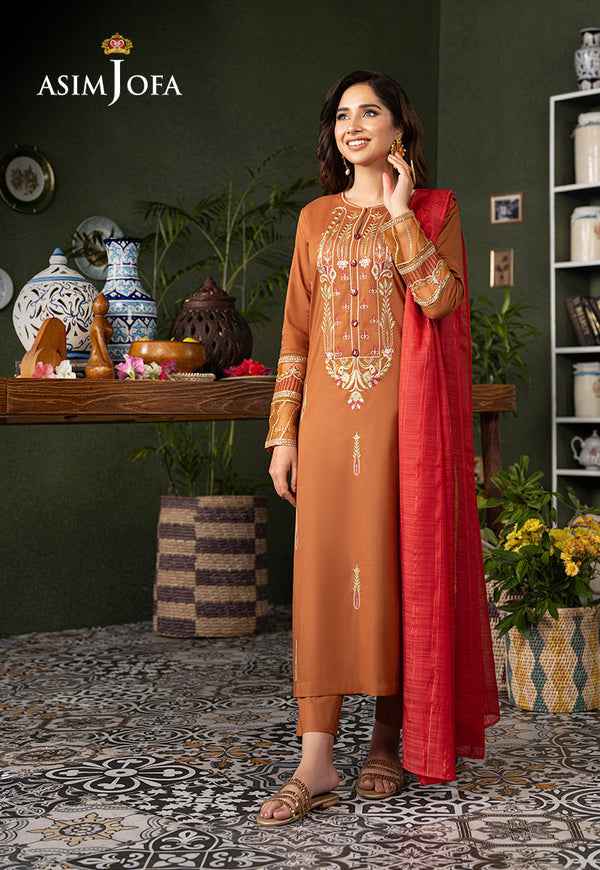 AJOD-27 EMBROIDERED CAMBRIC 3 PCS